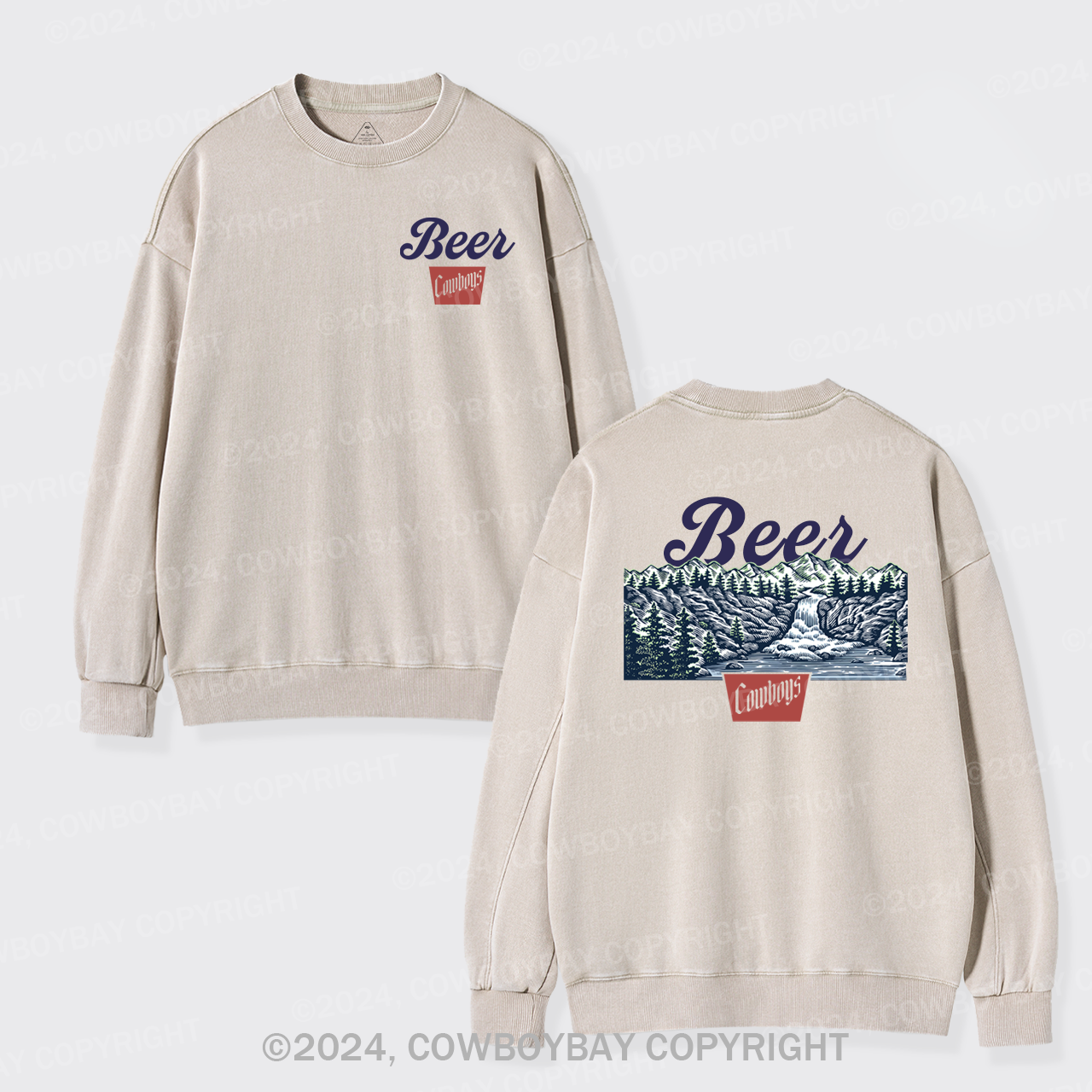Beer Cowboys Washed Sweatshirts