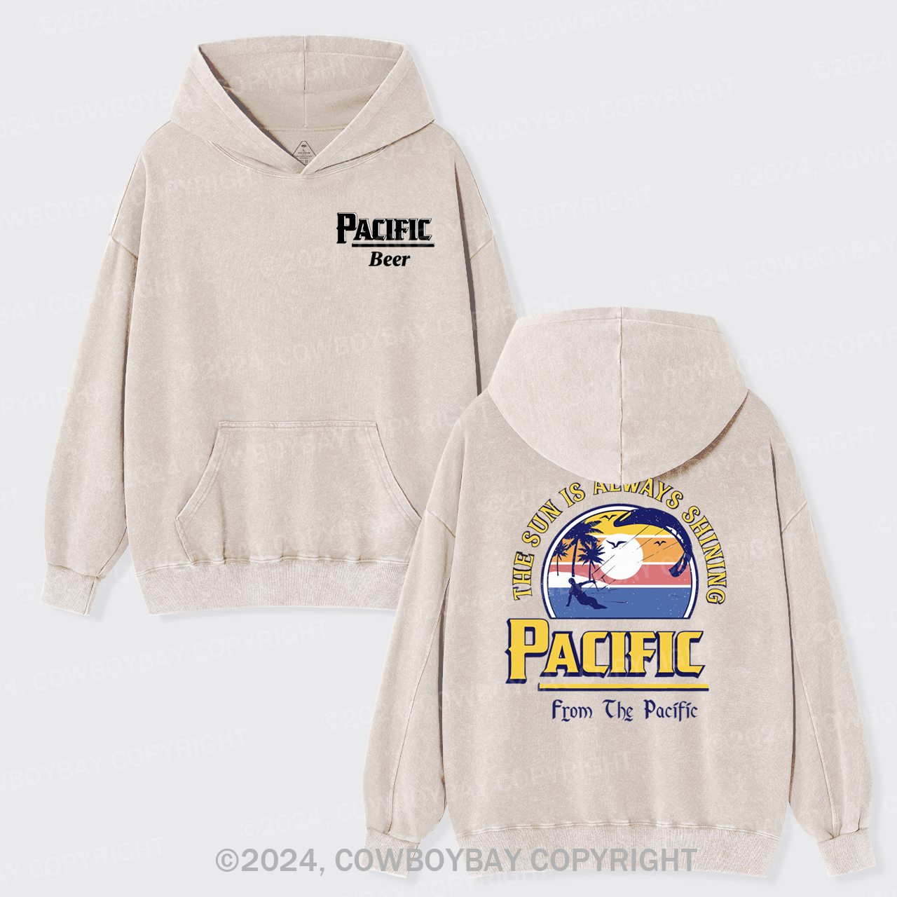 Pac��fic Beer Garment-Dye Hoodies