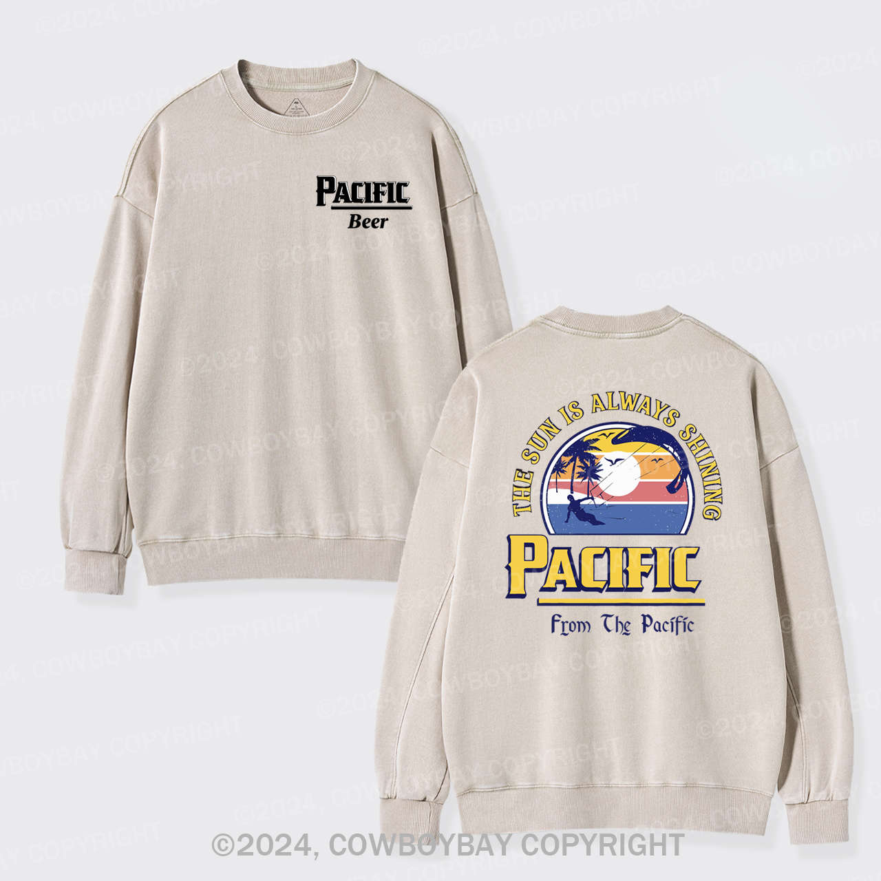 Pac��fic Beer Washed Sweatshirts