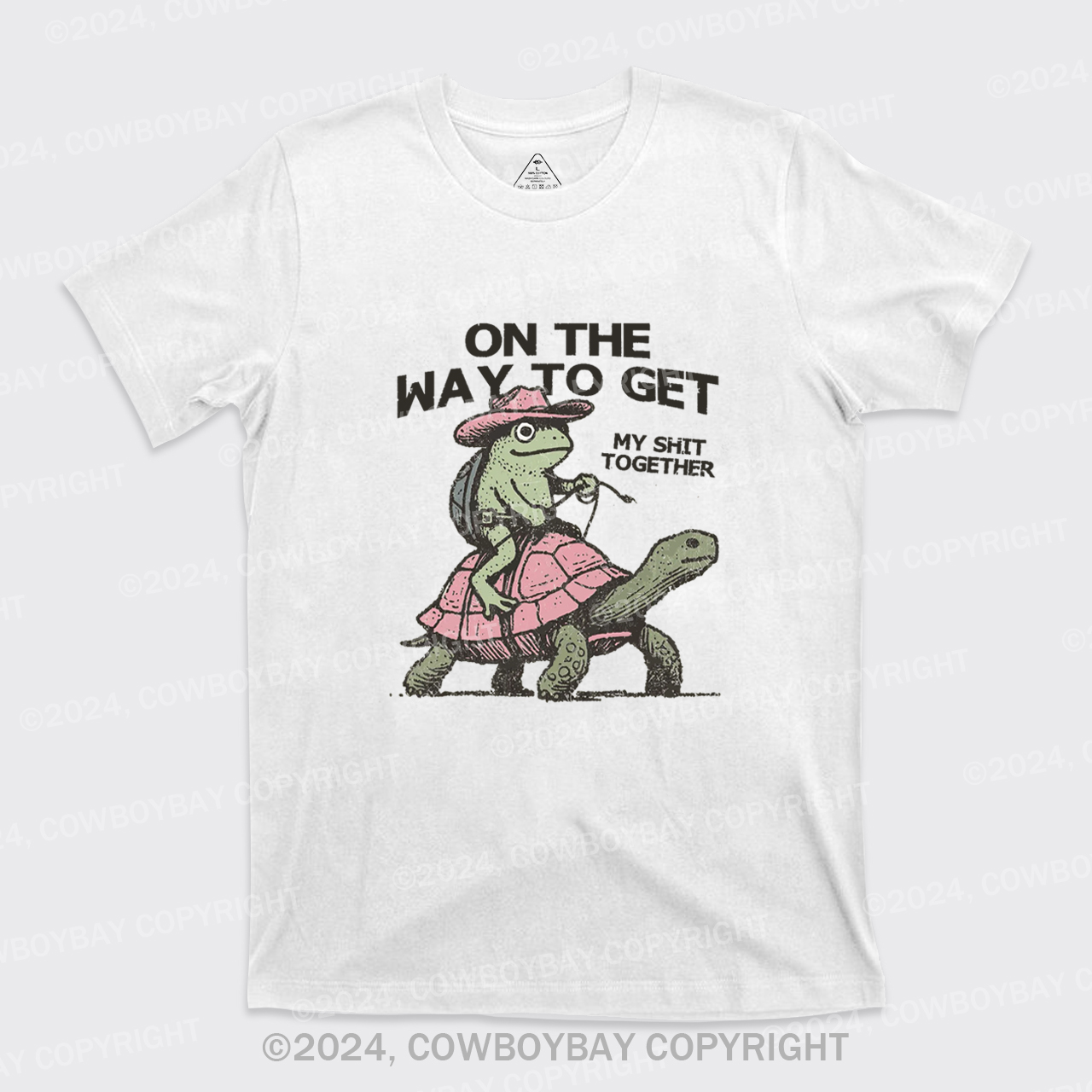 Cowboy Frog On Turtle T-Shirts