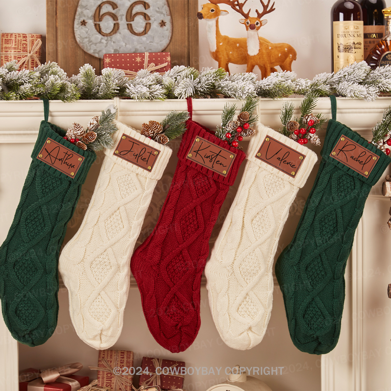 Personalized Shag Thread Christmas Stockings