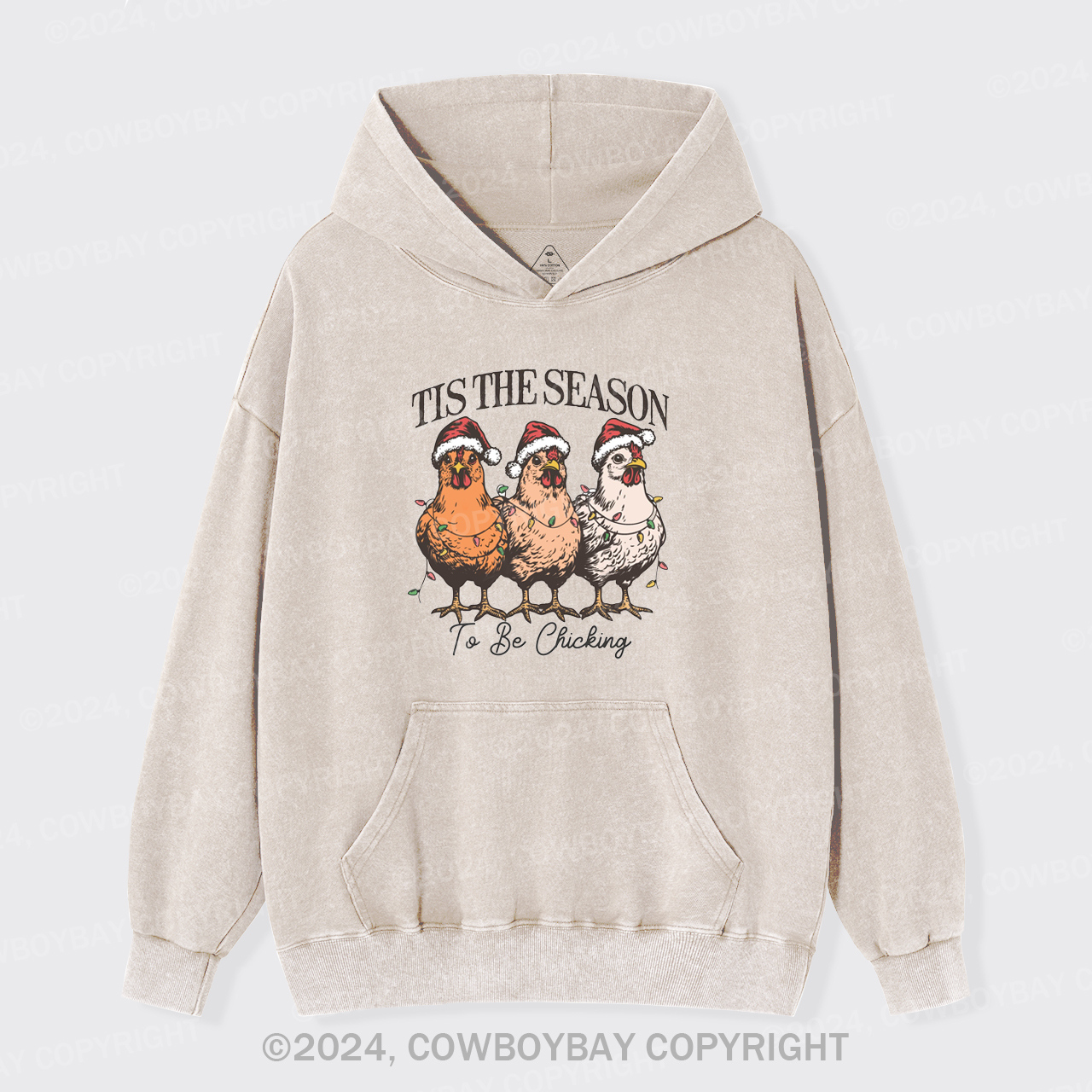 Tis The Season To Be Chicking Garment-Dye Hoodies