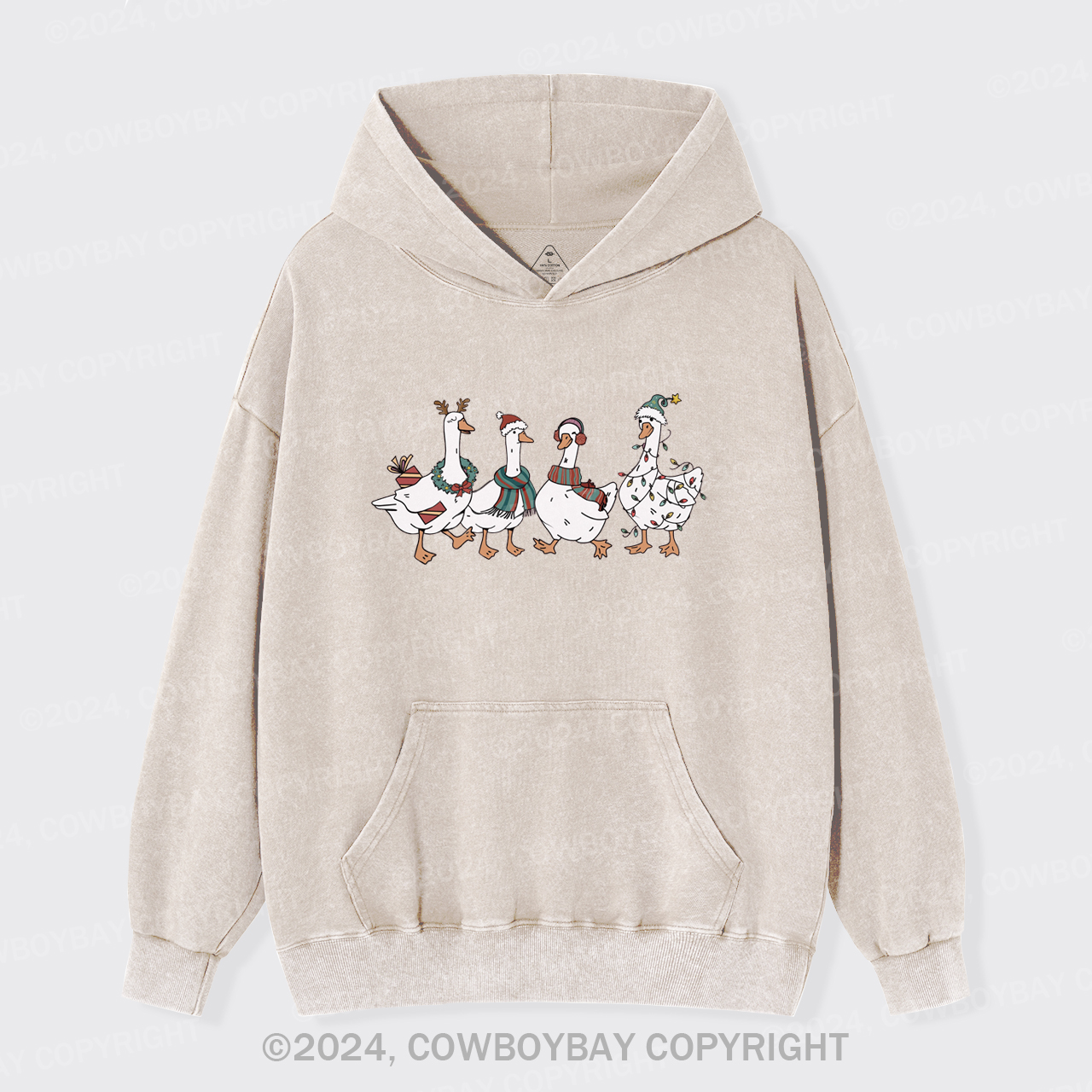 Christmas Silly Goose Garment-Dye Hoodies