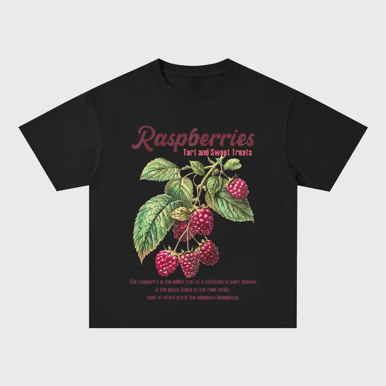Retro Style-Fresh Raspberries Oversize T-Shirts