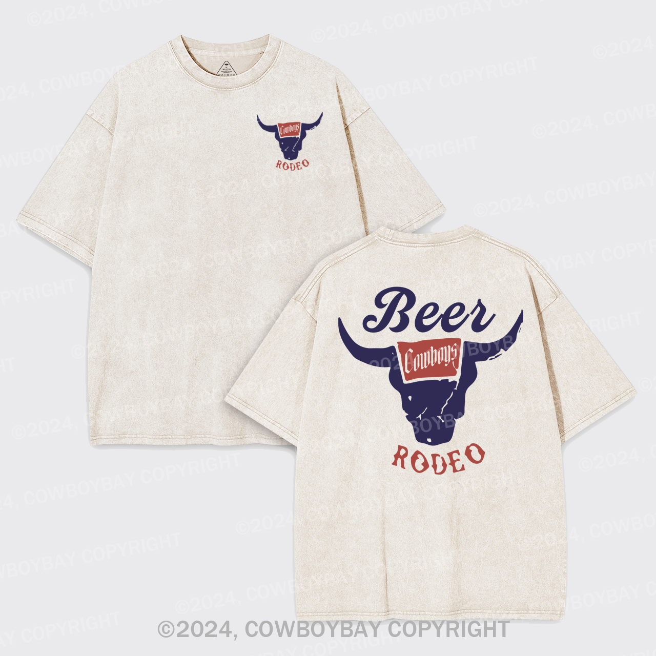 Retro Beer Rodeo Inspired Garment-dye Tees
