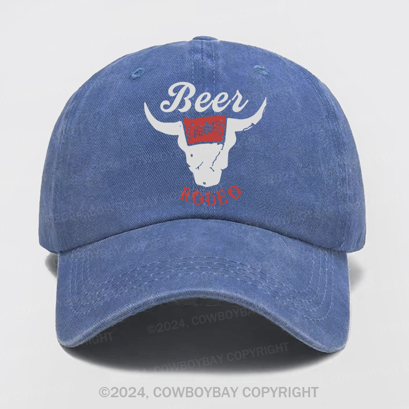 Retro Beer Rodeo Inspired Wash Hat