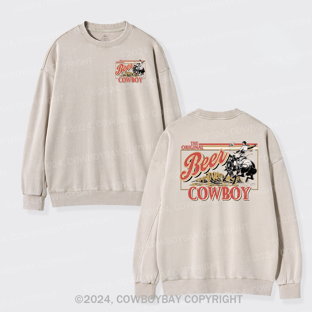 The Original Cowboy Men's Beer Washed Sweatshirts