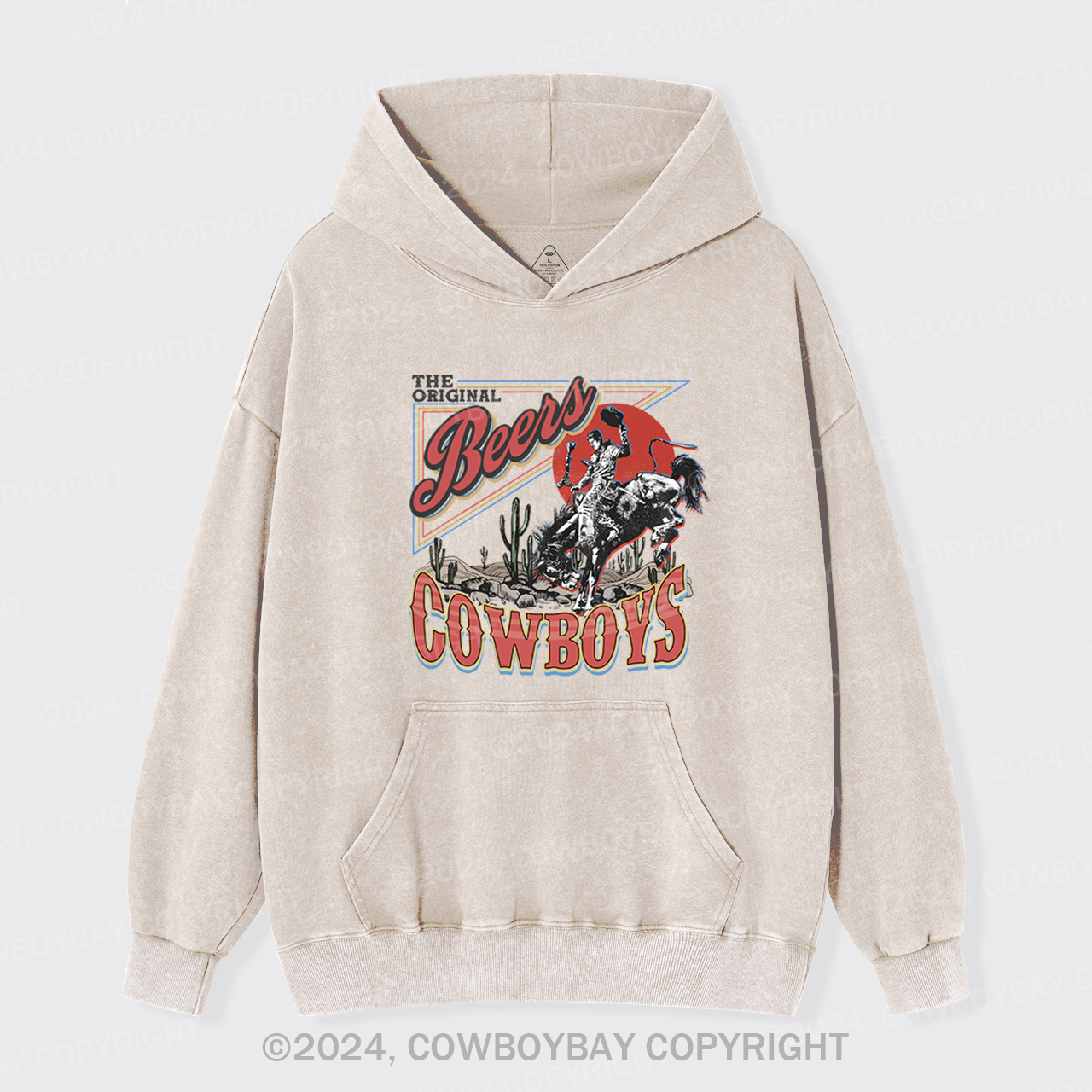 The Original Beers Rodeo Of Cowboys Garment-Dye Hoodies