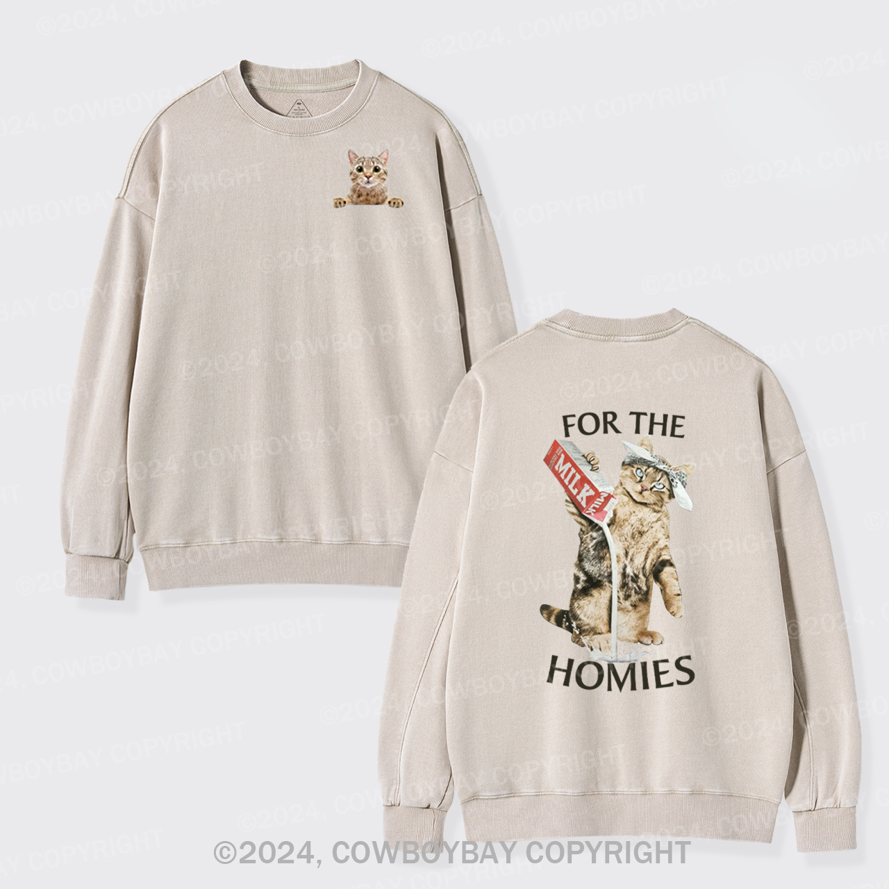For The Homies Washed Sweatshirts