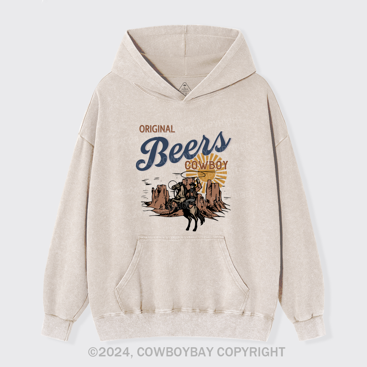 Original Beers Cowboy Garment-Dye Hoodies