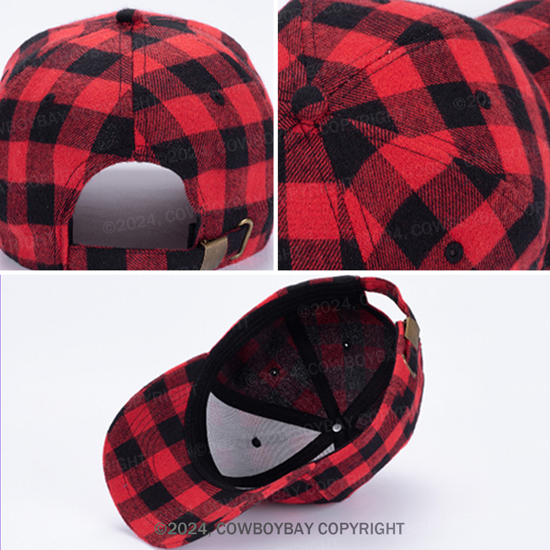 Vintage Plaid Baseball Cap