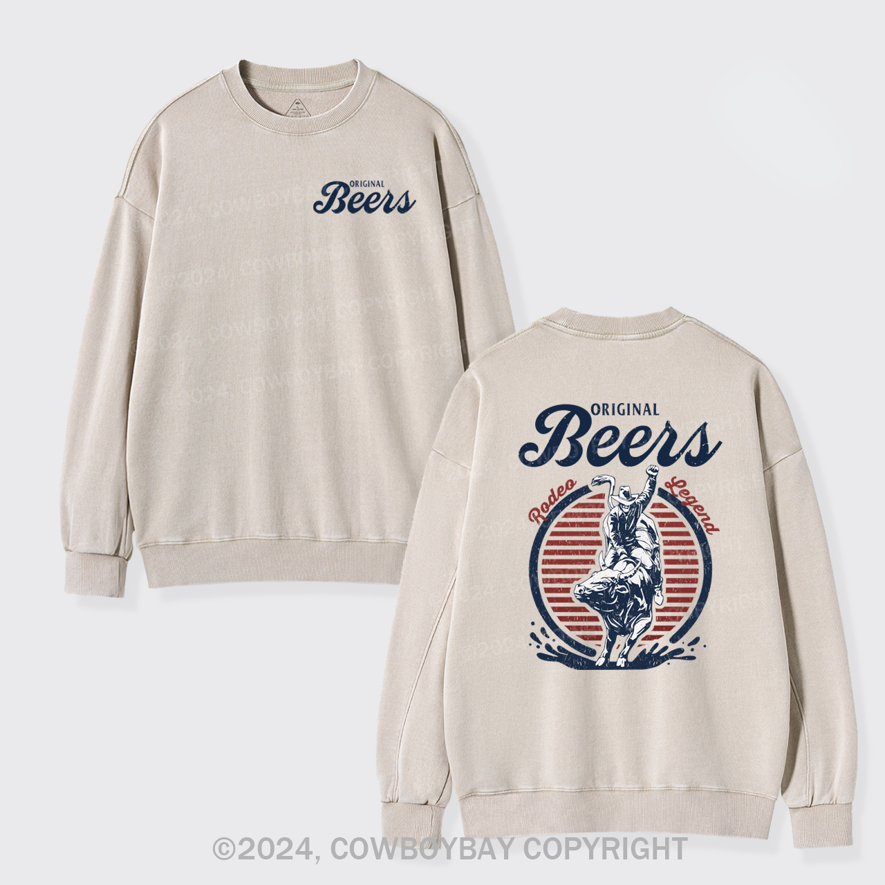 Original Beers Rodeo Legend Washed Sweatshirts