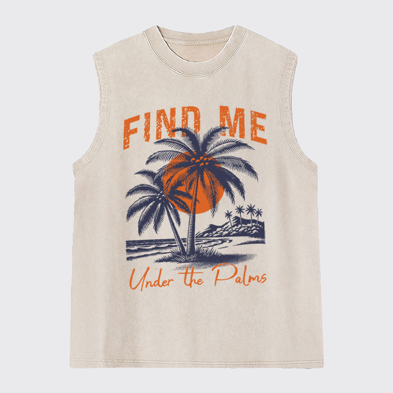 Beach Summer Tropical Washed Tanks