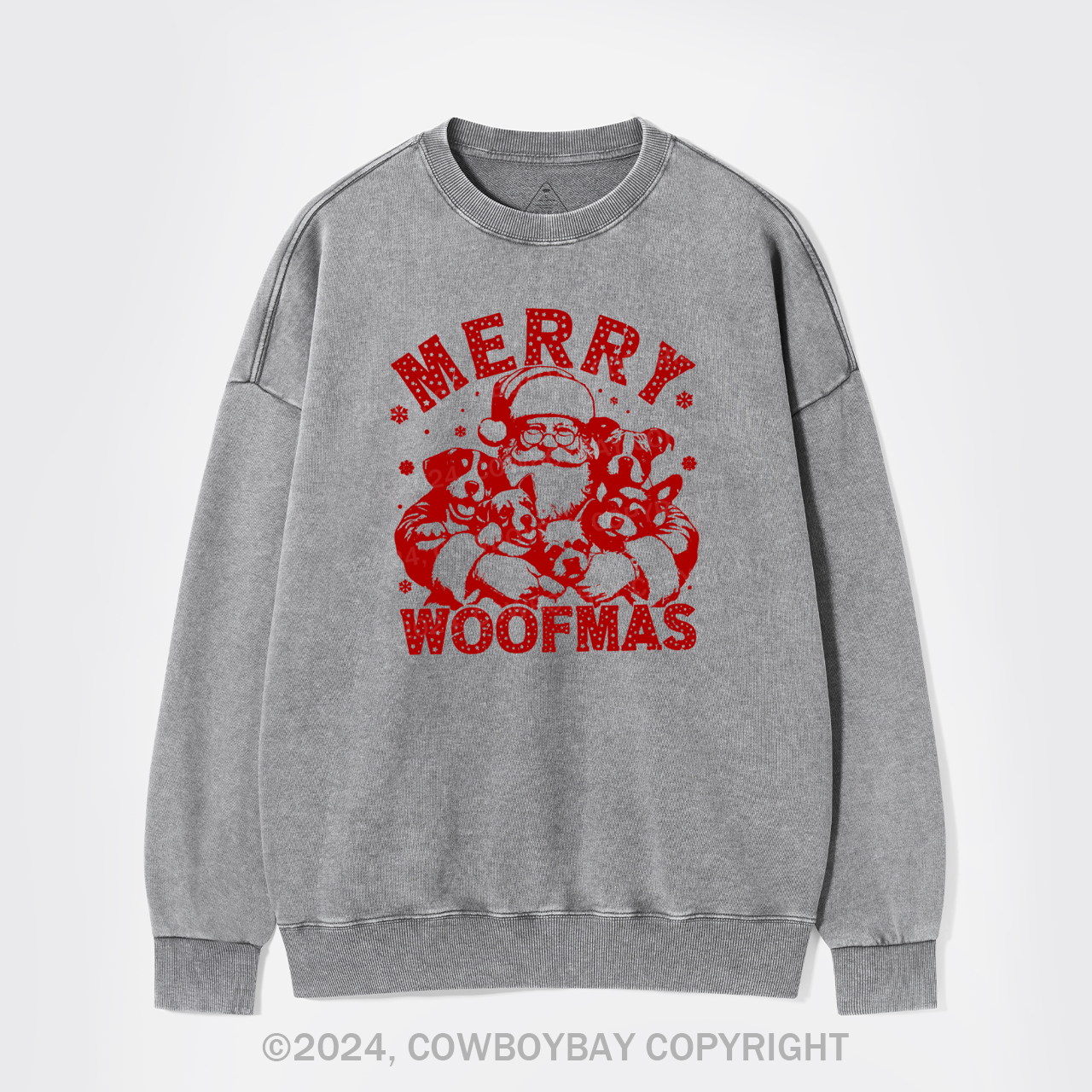 Merry Woofmas Washed Sweatshirts