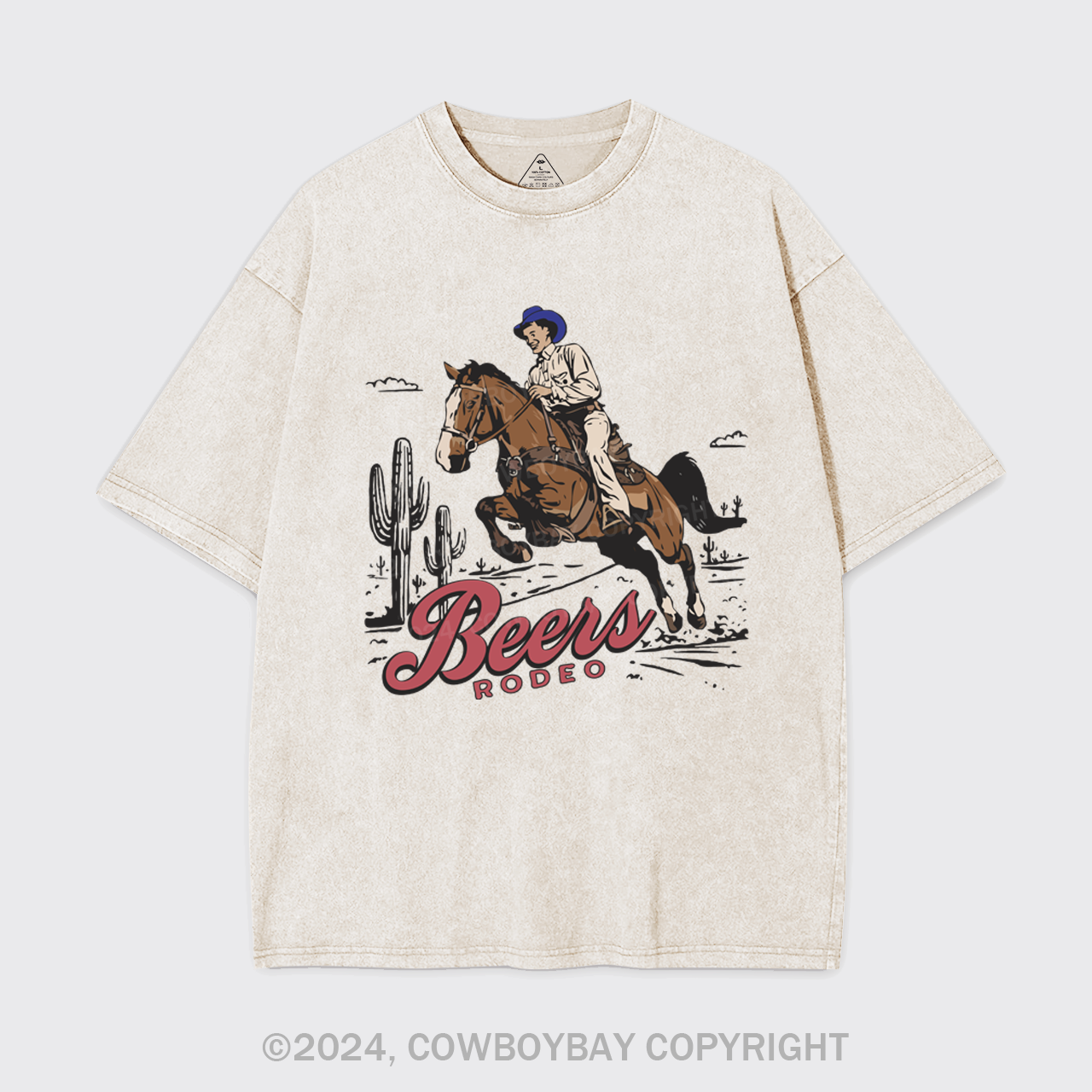 Vintage 90s Beers Retro Cowboy Garment-dye Tees