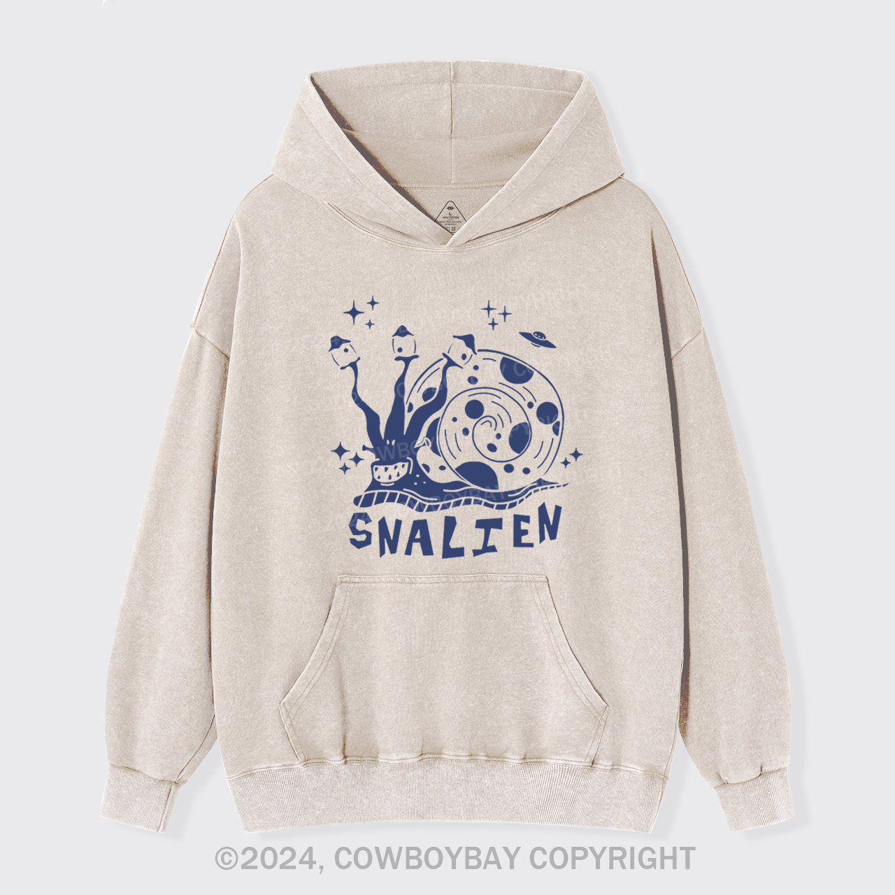 Alien Snail Garment-Dye Hoodies