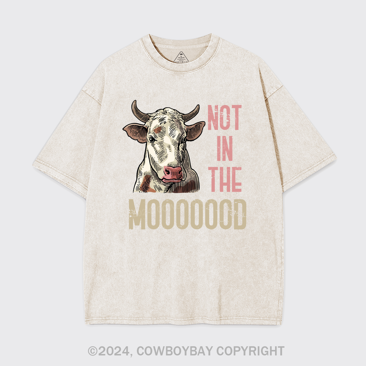 Funny Farmer Quote Cow Garment-dye Tees