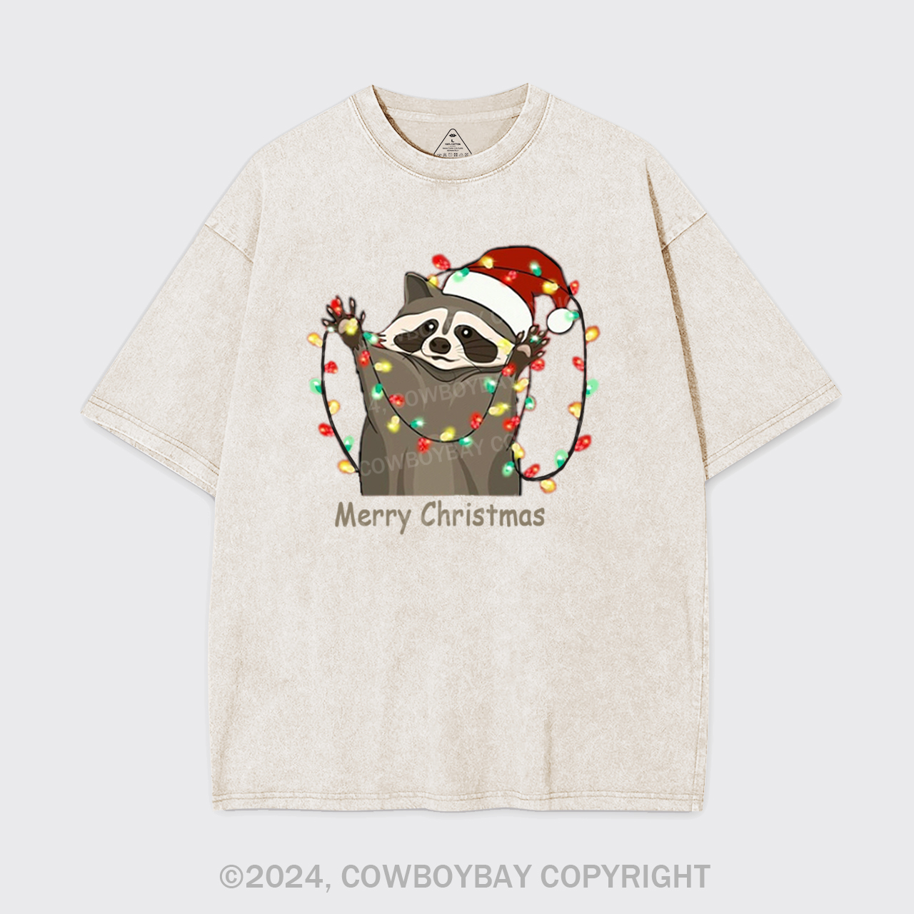 Christmas Racoon Garment-dye Tees