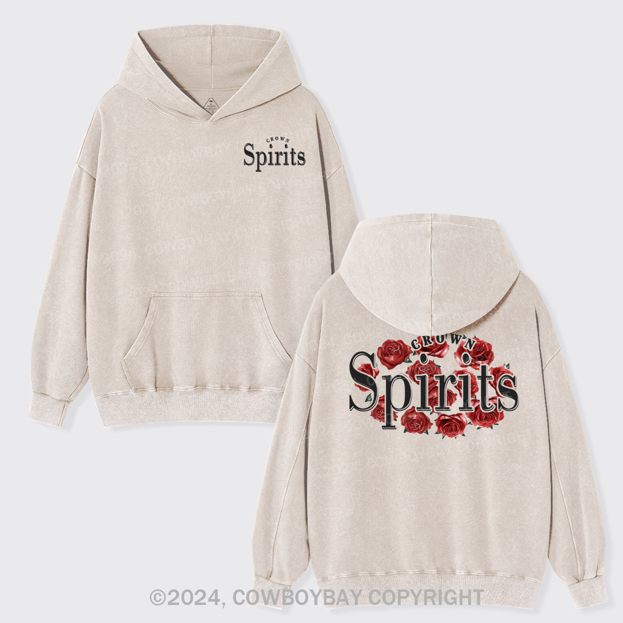 We Love Beer Rose Garment-Dye Hoodies