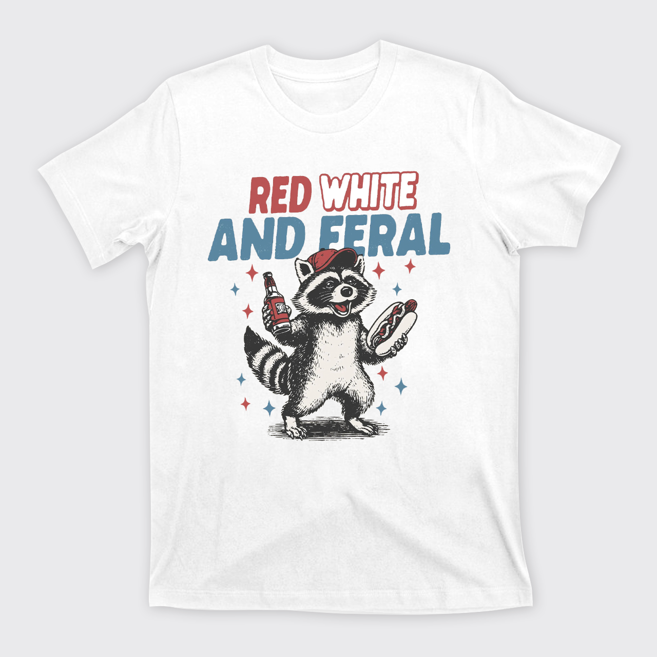 Funny Raccoon-Humorous 4th Of July T-Shirts