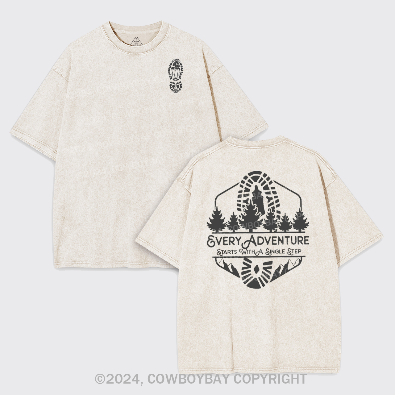 Every Adventure Starts With A Single Step Garment-dye Tees