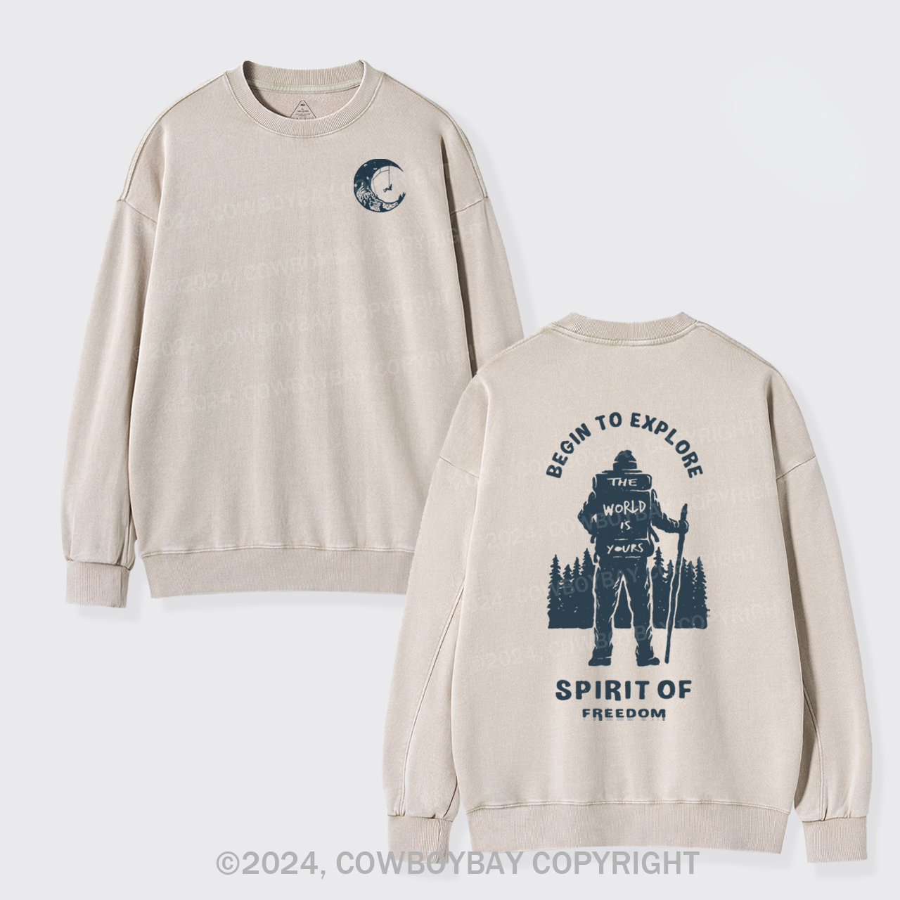 Climber's Sky Washed Sweatshirts