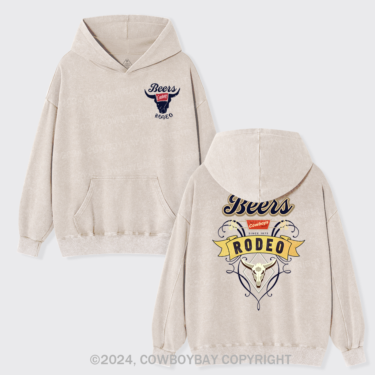 New Western Rodeo Garment-Dye Hoodies