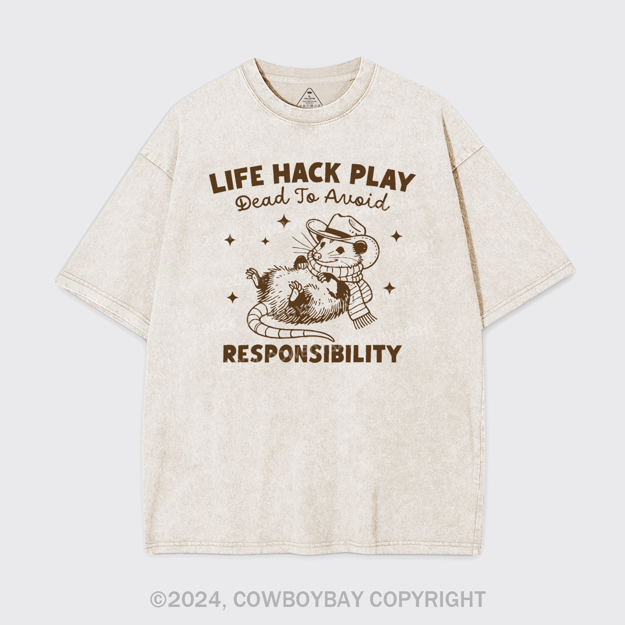 Life Hack Play Dead To Avoid Responsibility Garment-dye Tees