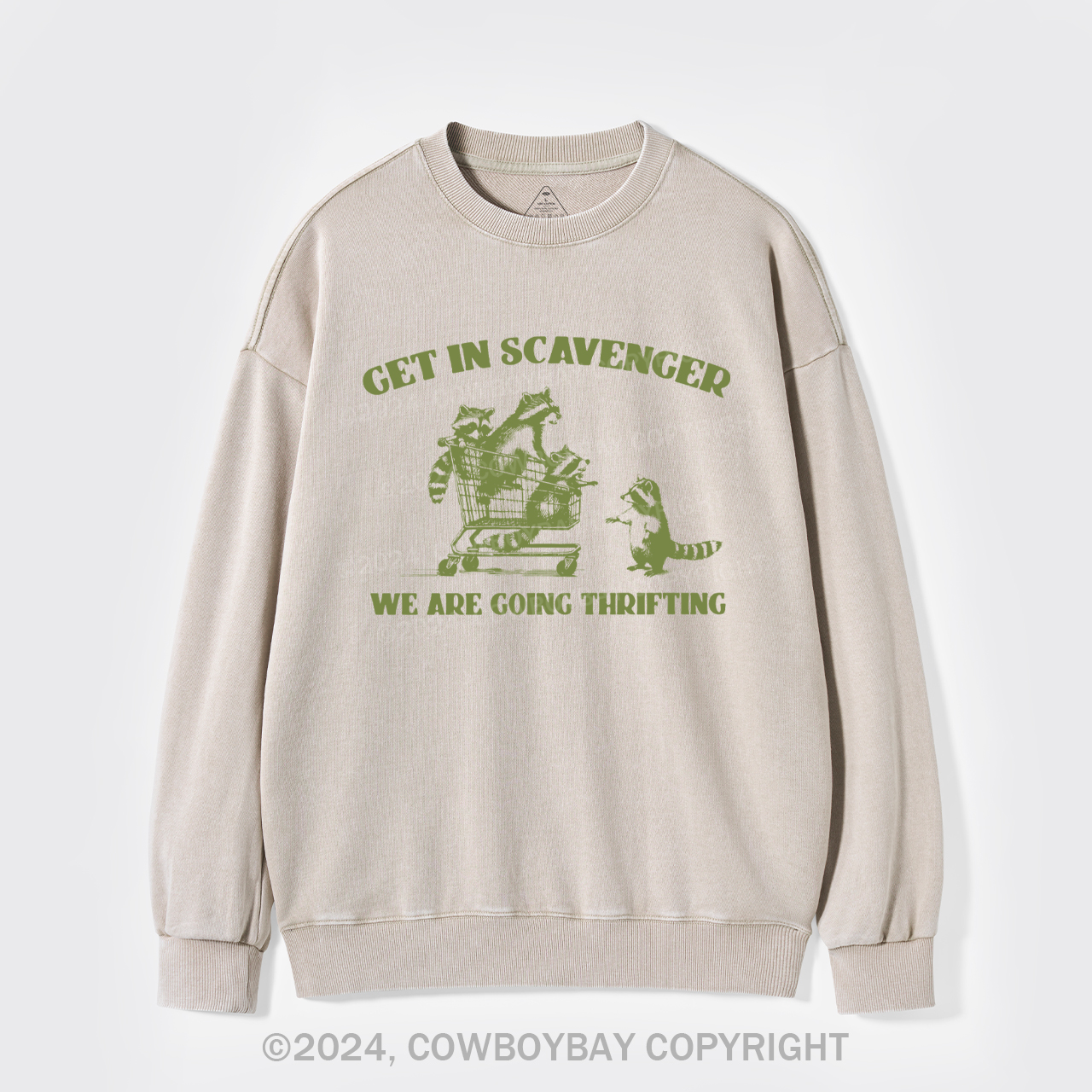 Get In Scavenger We're Going Thrifting Washed Sweatshirts