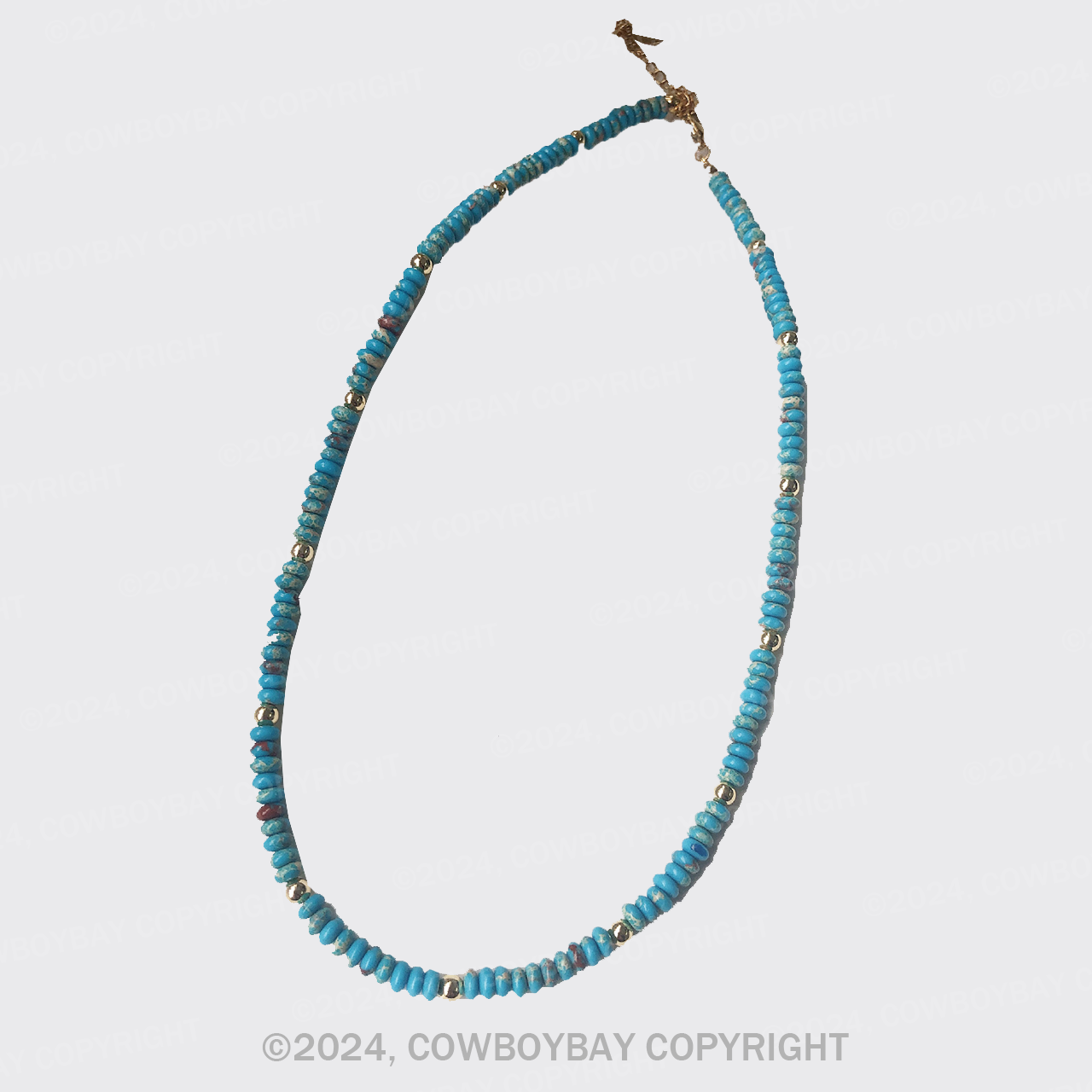 Blue Jewel Beaded Necklace