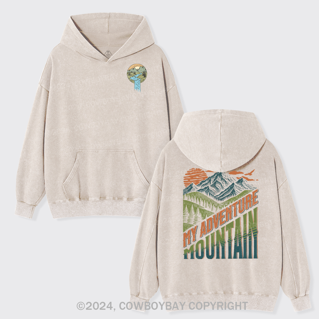 Sunrise River Forest Garment-Dye Hoodies