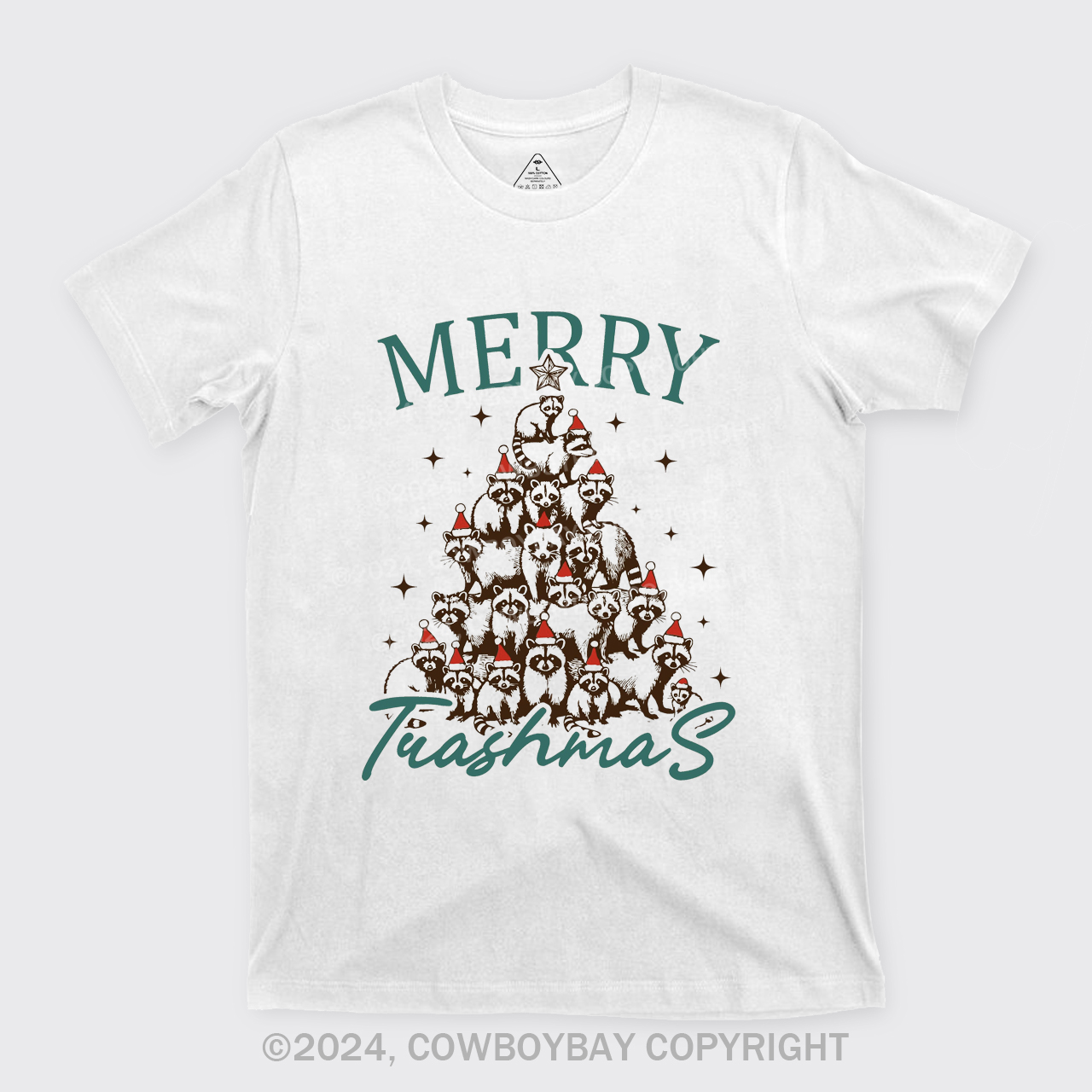 Christmas Feral Raccoon Tree T-Shirts