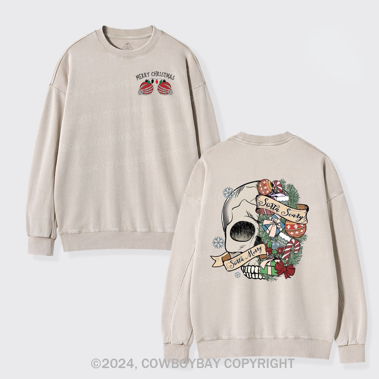 Merry Christmas Washed Sweatshirts