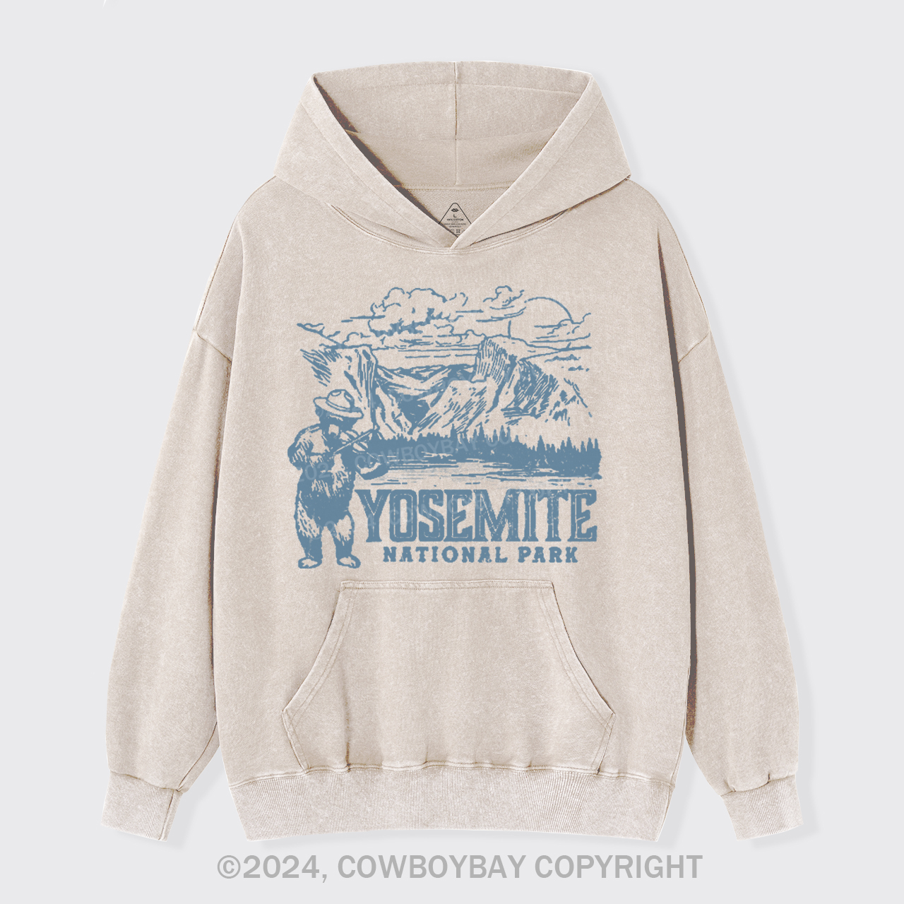 Hiking In Yosemite National Park Garment-Dye Hoodies