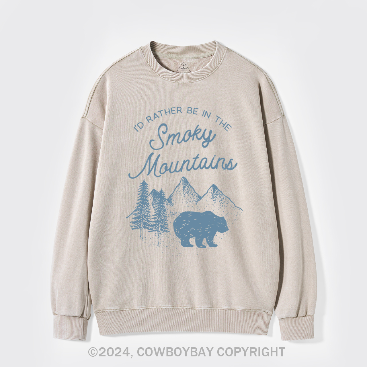I'd Rather Be In The Great Smoky Mountains Washed Sweatshirts