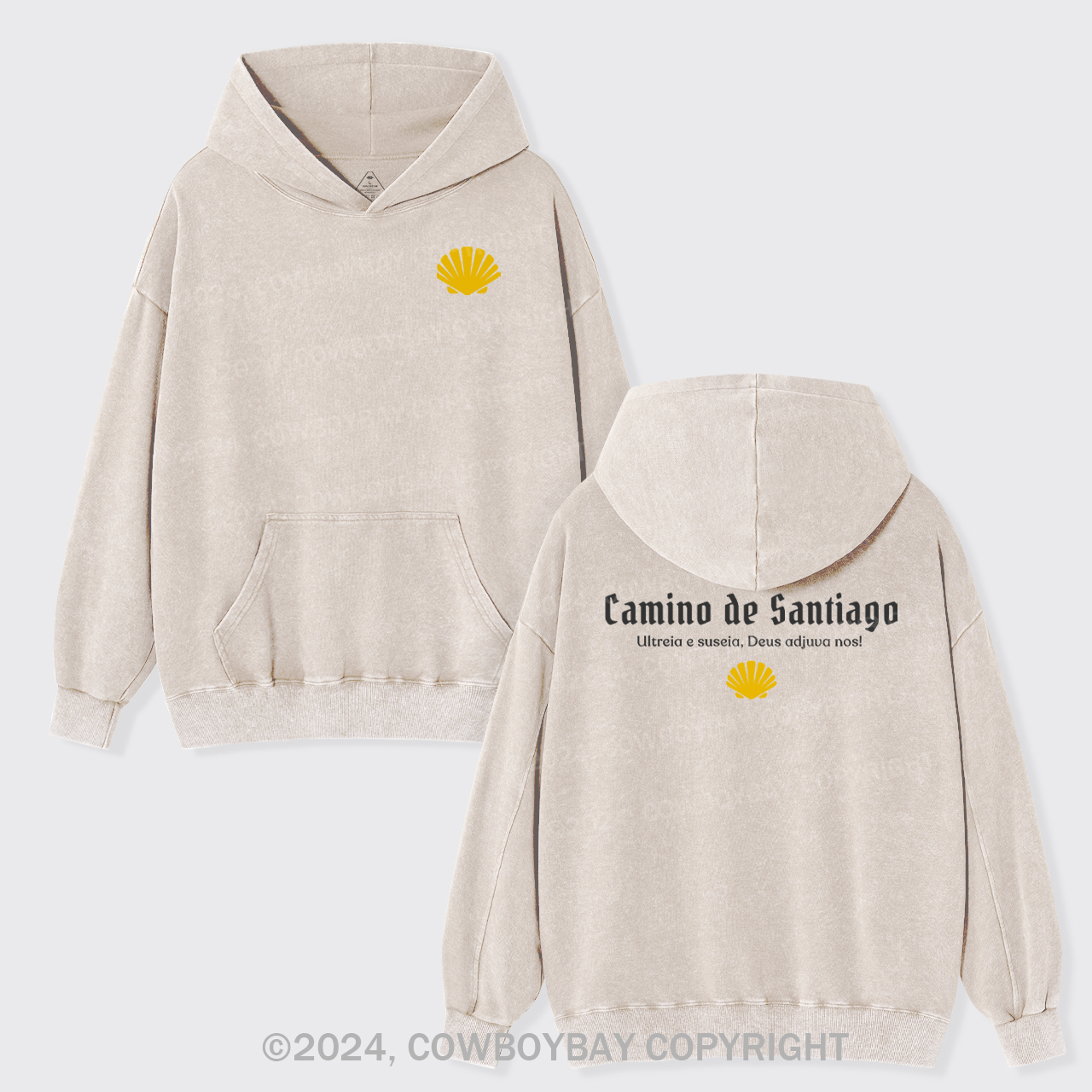 Camino De Santiago Garment-Dye Hoodies