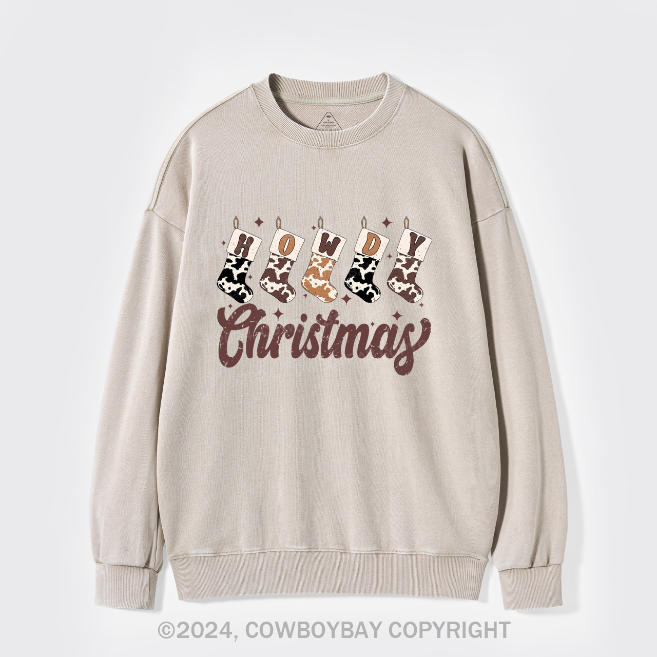 Howdy Christmas Washed Sweatshirts
