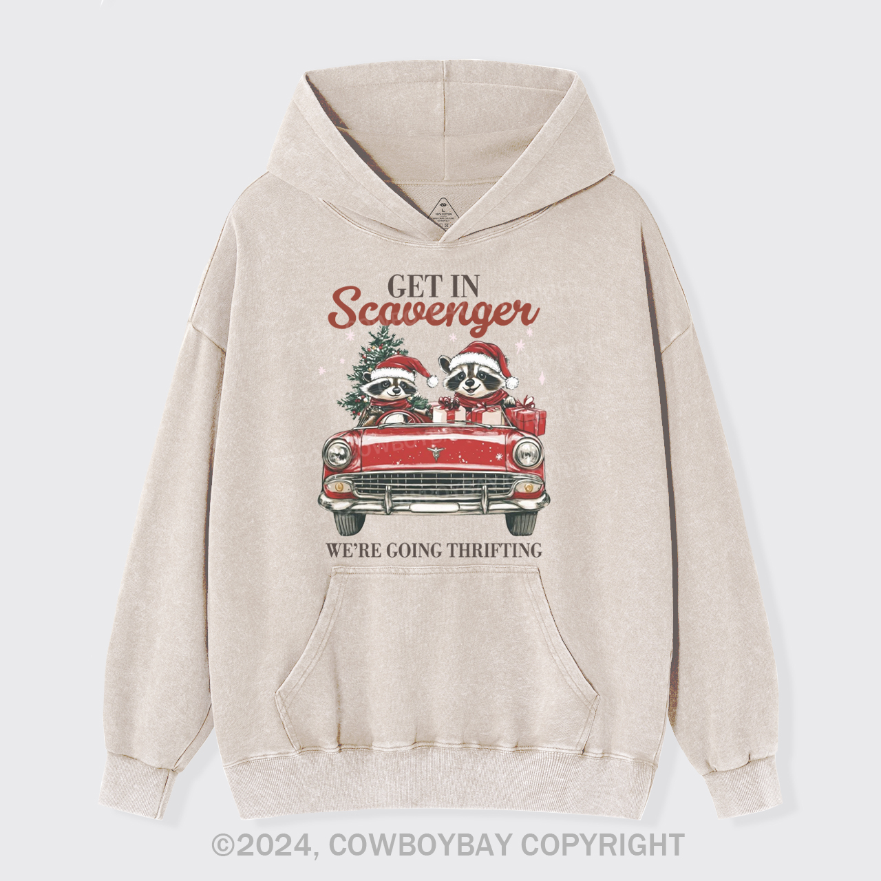 Get In Scavenger Were Going Thrifting Garment-Dye Hoodies