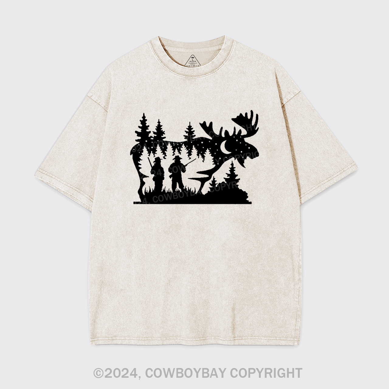 Moose Hunting Garment-dye Tees