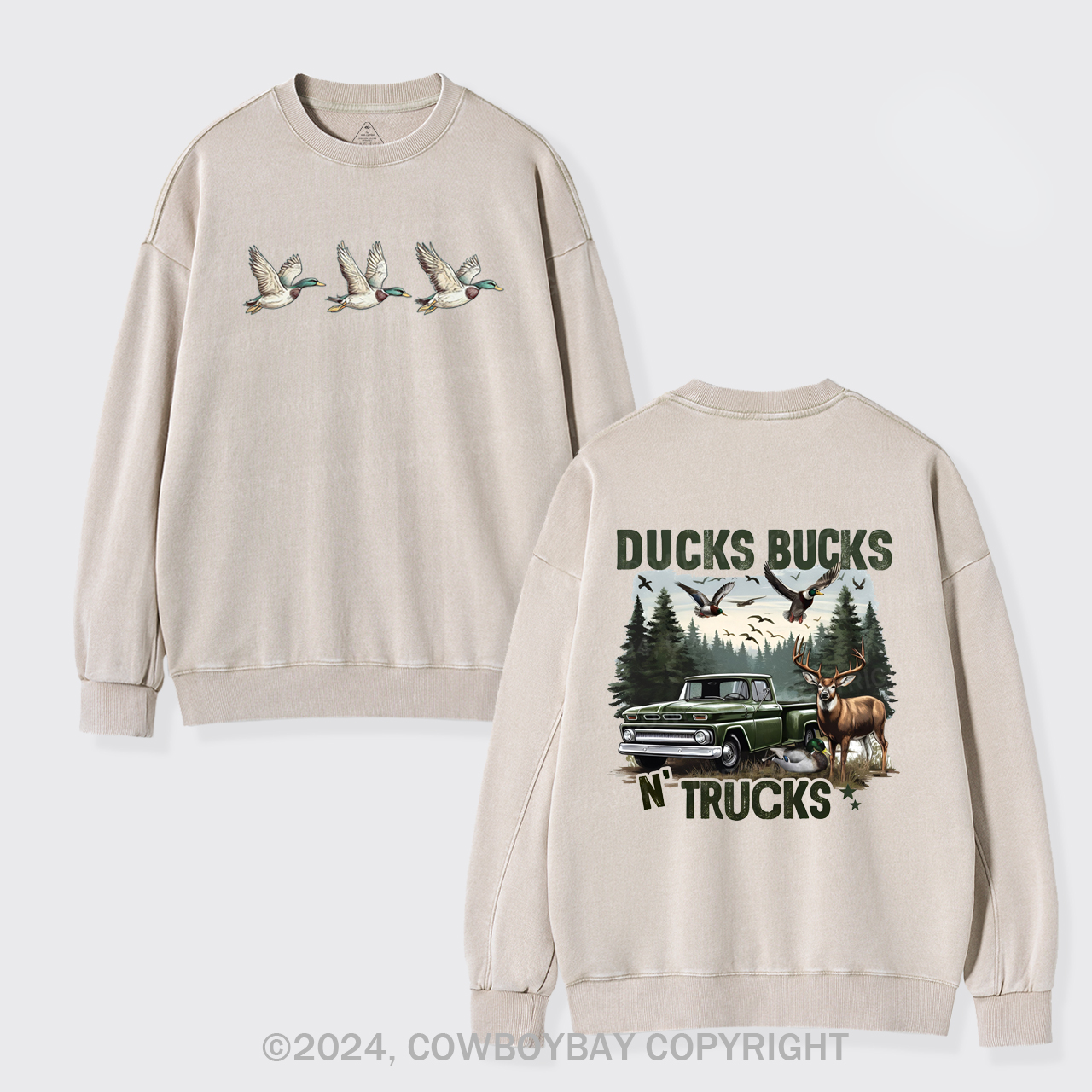 Bucks Ducks N'trucks Washed Sweatshirts