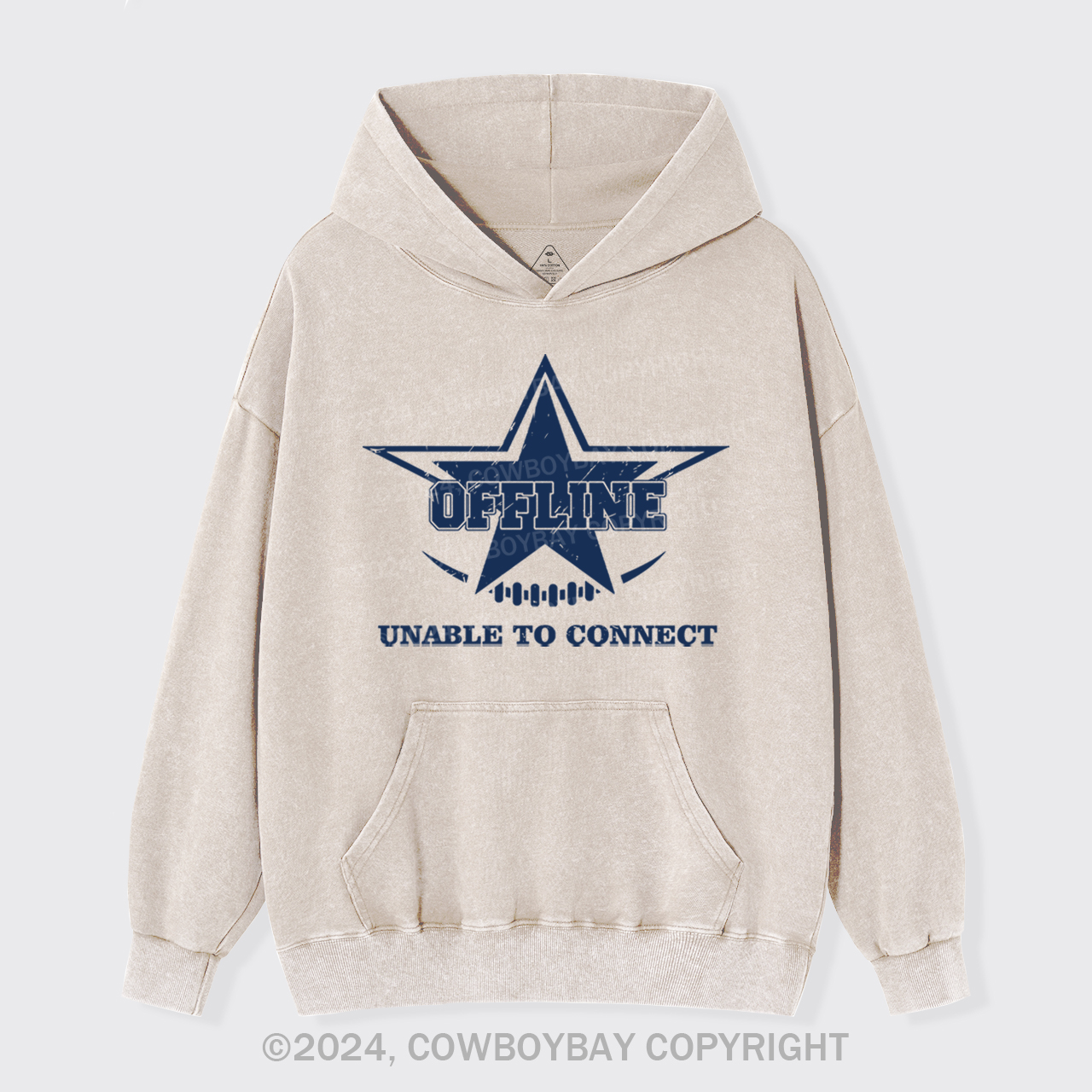 Unable To Connect Garment-Dye Hoodies