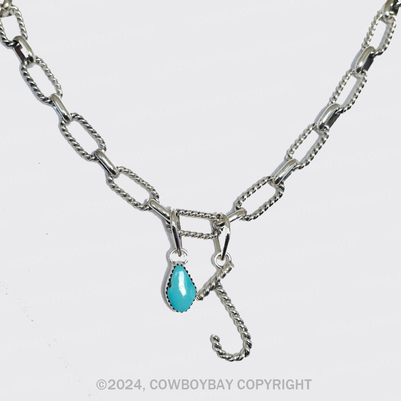 Turquoise Letter Necklace