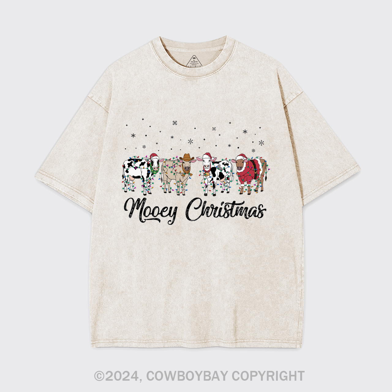 Christmas Cow Garment-dye Tees