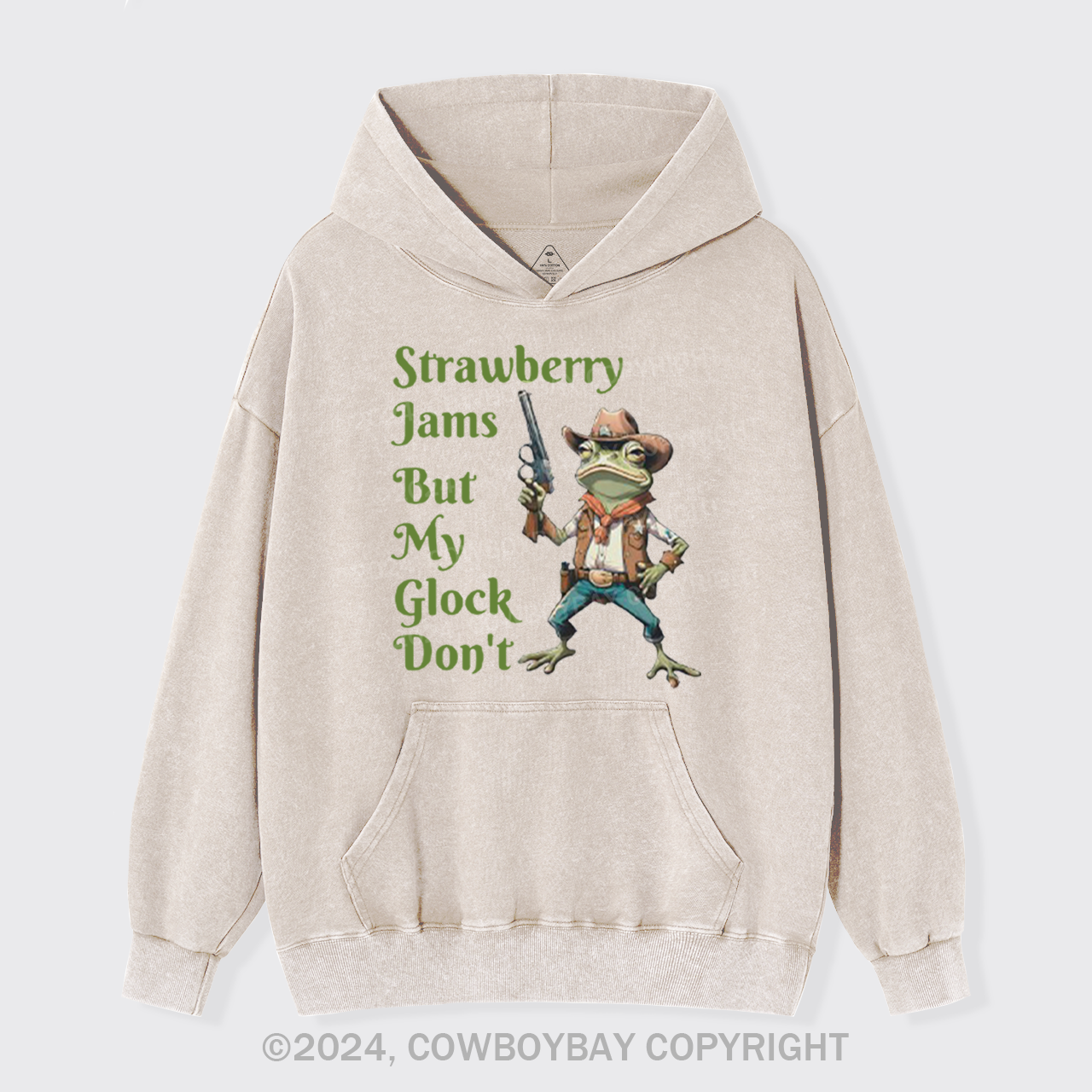 Strawberry Jams But My Glock Don't Garment-Dye Hoodies