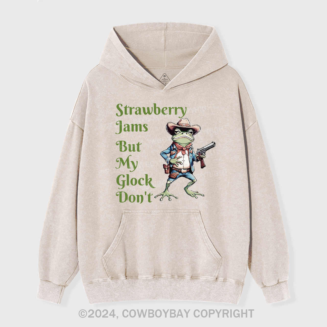 Strawberry Jams But My Glock Don't Garment-Dye Hoodies