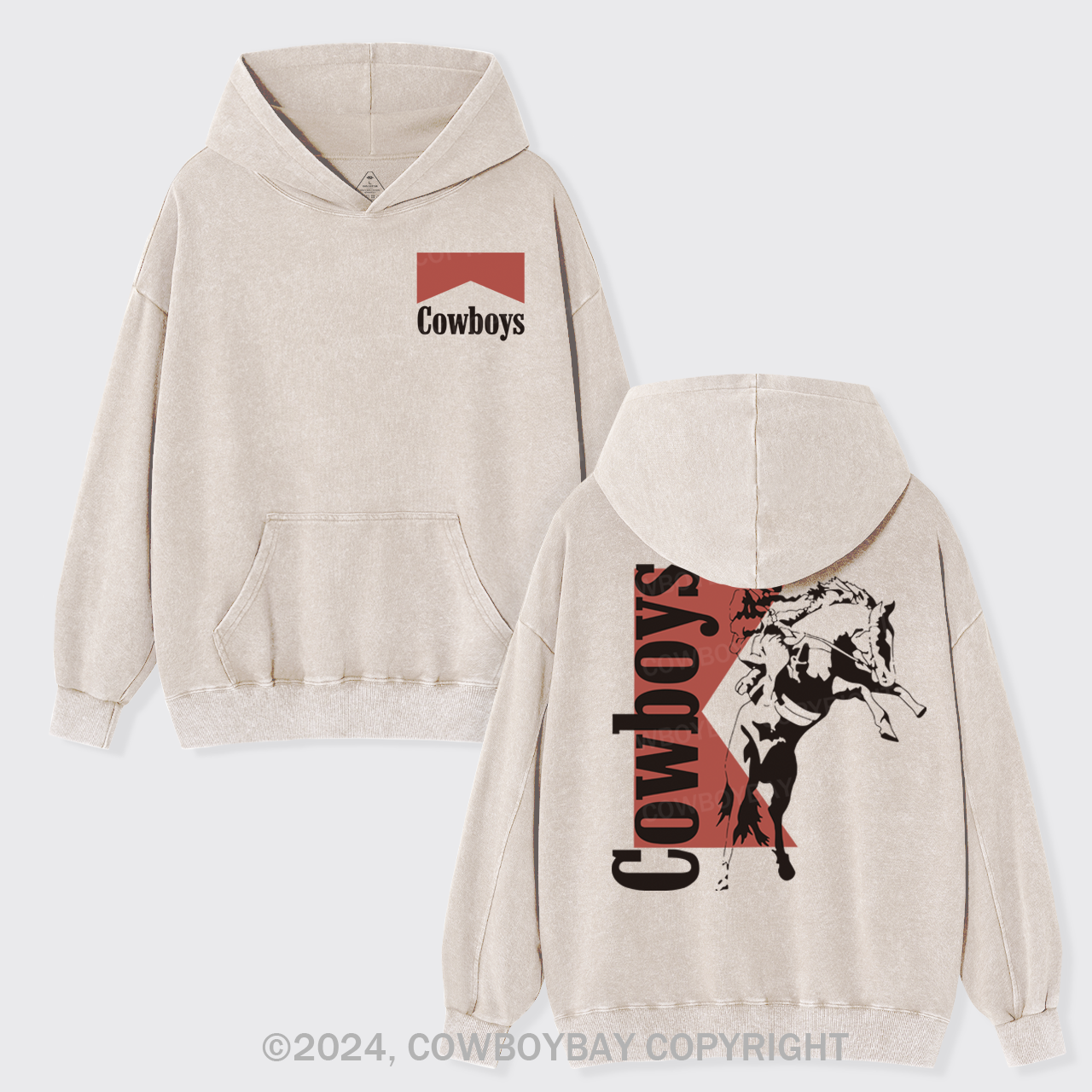 Wild West Cowboy Garment-Dye Hoodies
