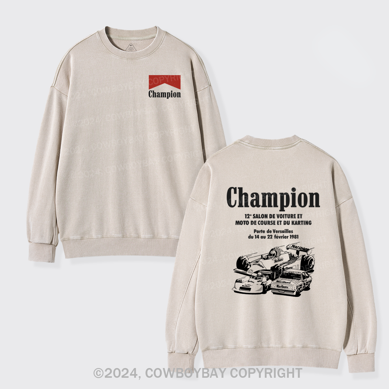 Paris Passion Racing Washed Sweatshirts