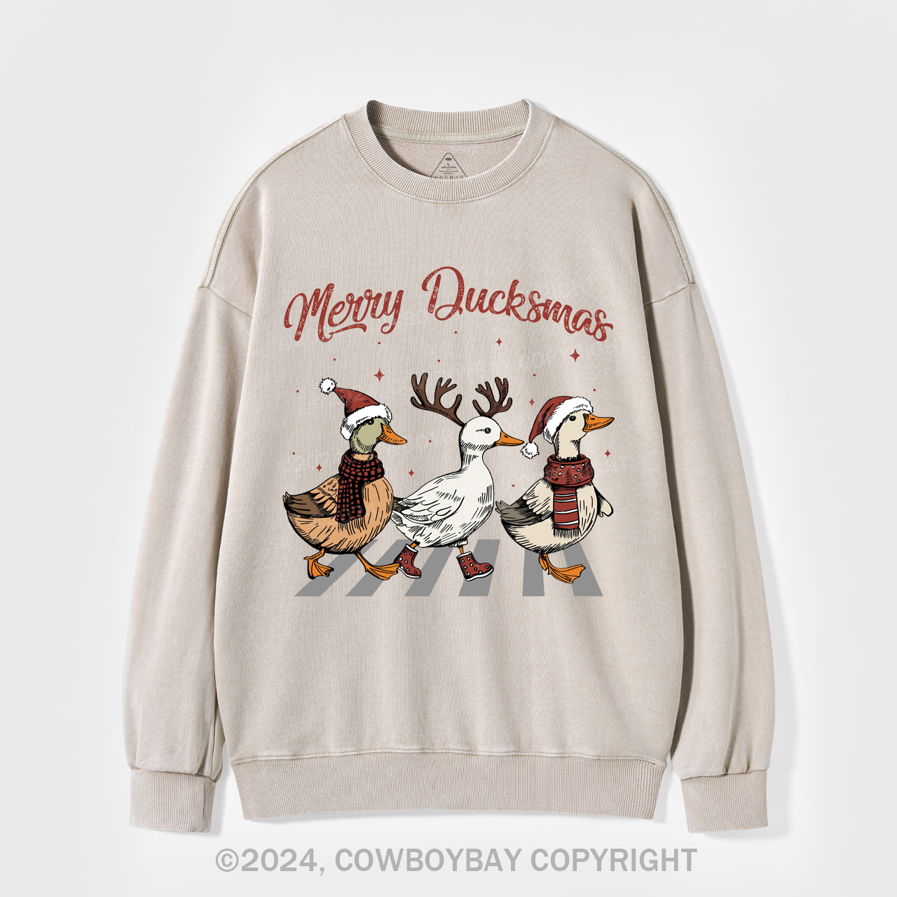Merry Ducksmas Washed Sweatshirts