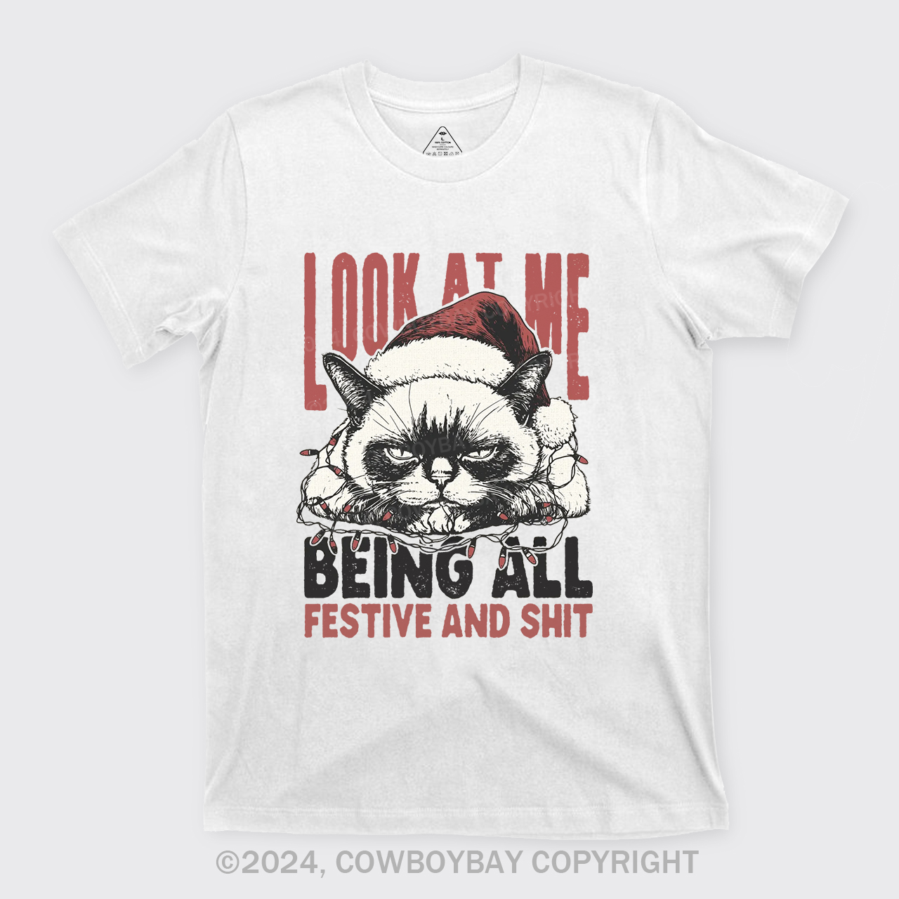 Funny Christmas Cat T-Shirts
