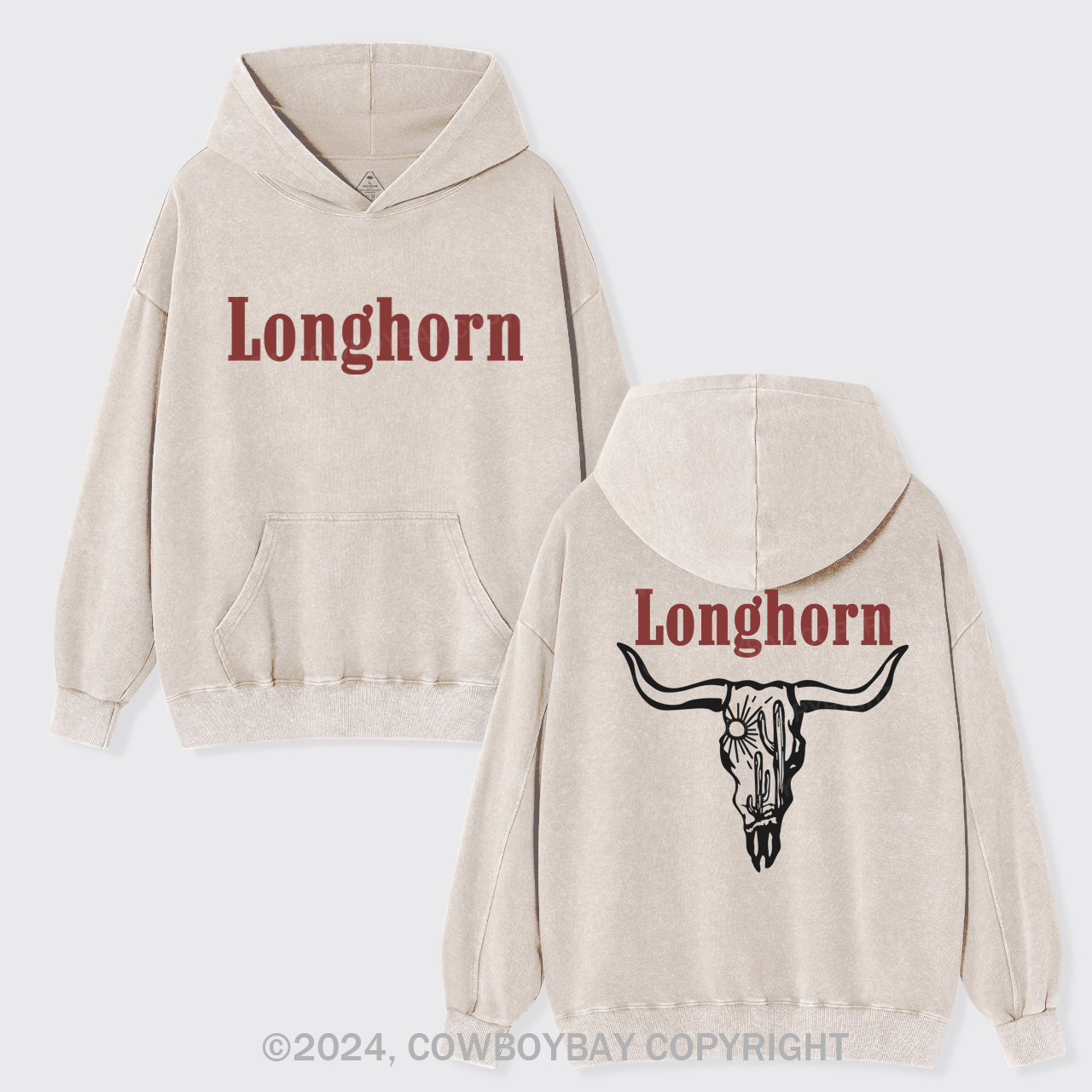 Longhorns And Cowboy Killers Garment-Dye Hoodies